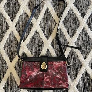 Vintage Red and Black Purse Grandma Purse Shoulder or Crossbody EUC